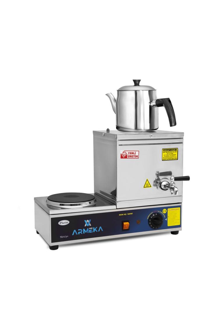 Armeka Platin Elektrikli 10 Litre Pleytli Çay Kazanı