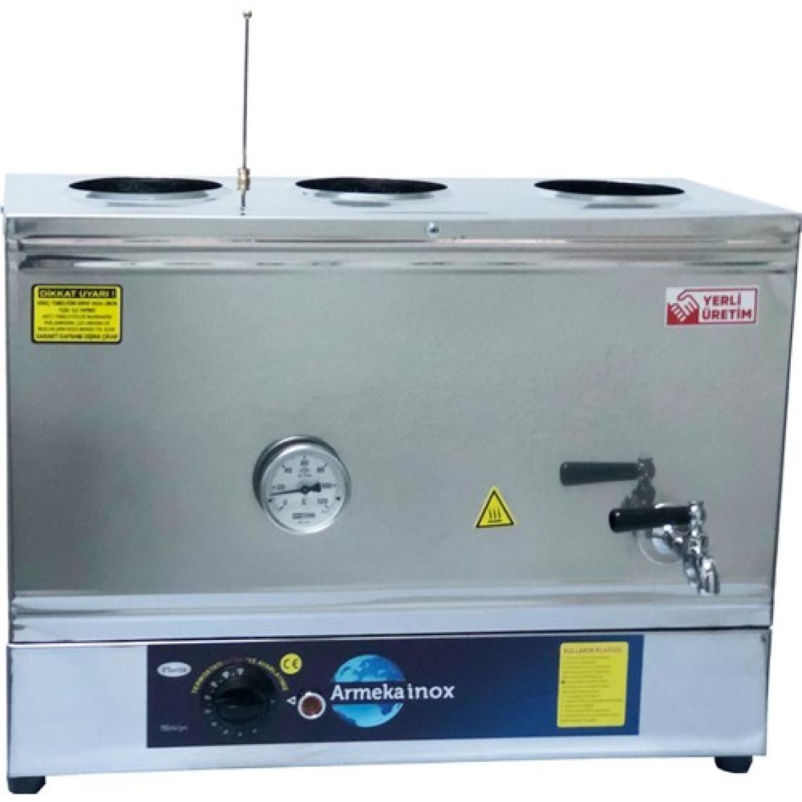 Armeka Platin 40 Litre Elektrikli Pleytsiz Çay Kazanı & Kahveci Kazanı & Kahve ve Çay Ocağı Inox