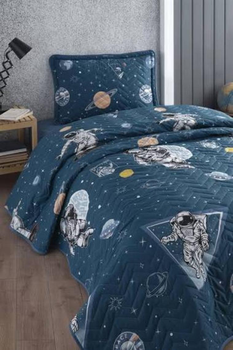 Nordqueen Ranforce Pamuk Tek Kişilik Yatak Örtüsü Seti Galaxy