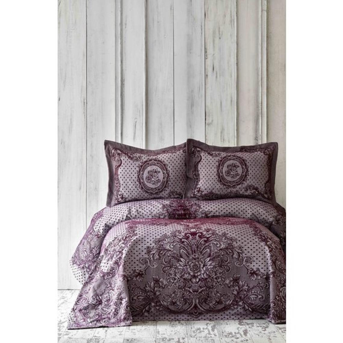 Karaca Home Espino Koyu Bordo Çift Kişilik Yatak Örtüsü Seti