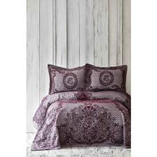 Karaca Home Espino Koyu Bordo Çift Kişilik Yatak Örtüsü Seti