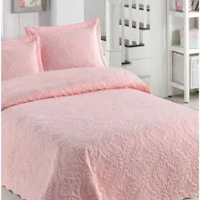 Örtüm Ivy Krem Çift Kişilik Microfiber Kapitone Yatak Örtüsü