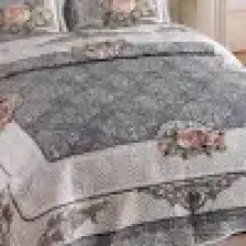 Örtüm Marie Çift Kişilik Kapitone Yatak Örtüsü Takımı - Mavi