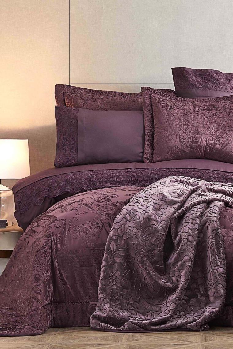 Karaca Home Valeria Best 8 Parça Çeyiz Seti Mürdüm