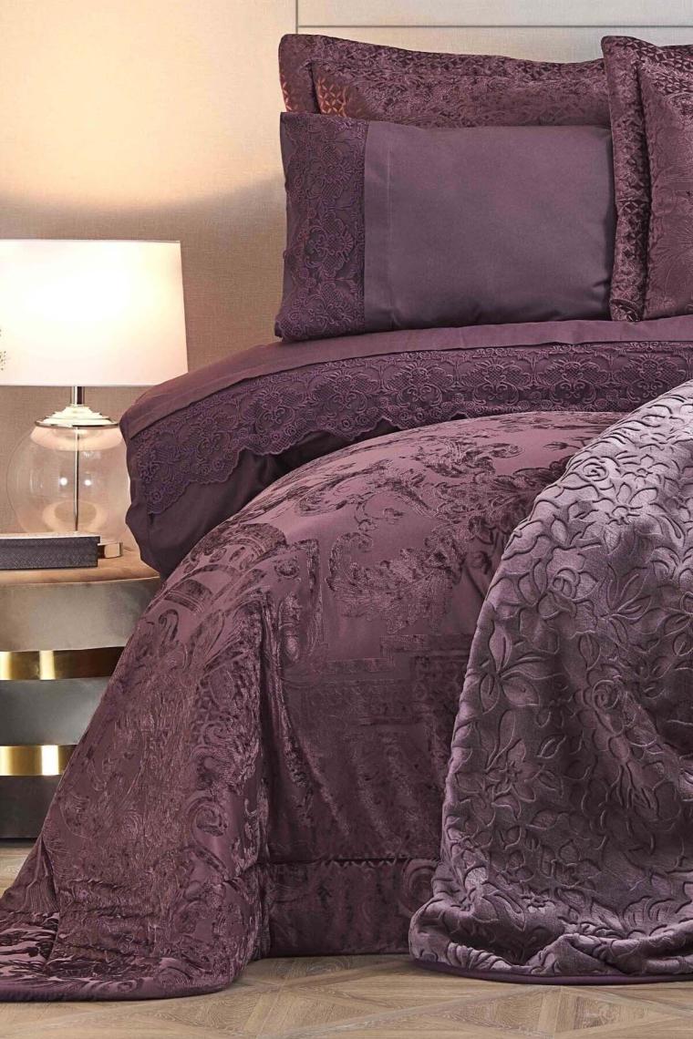Karaca Home Valeria Best 8 Parça Çeyiz Seti Mürdüm