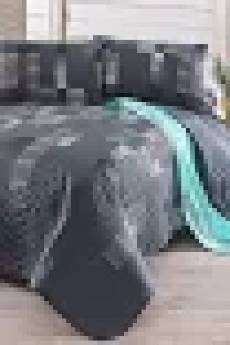 Kapitone Yatak Örtüsü Seti Tek Kişilik Trace Antrasit 160x220 cm