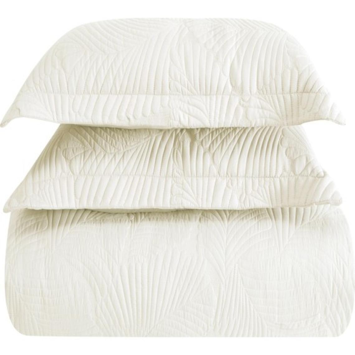 Linens Leaf Çift Kişilik Yatak Örtüsü Seti Ekru