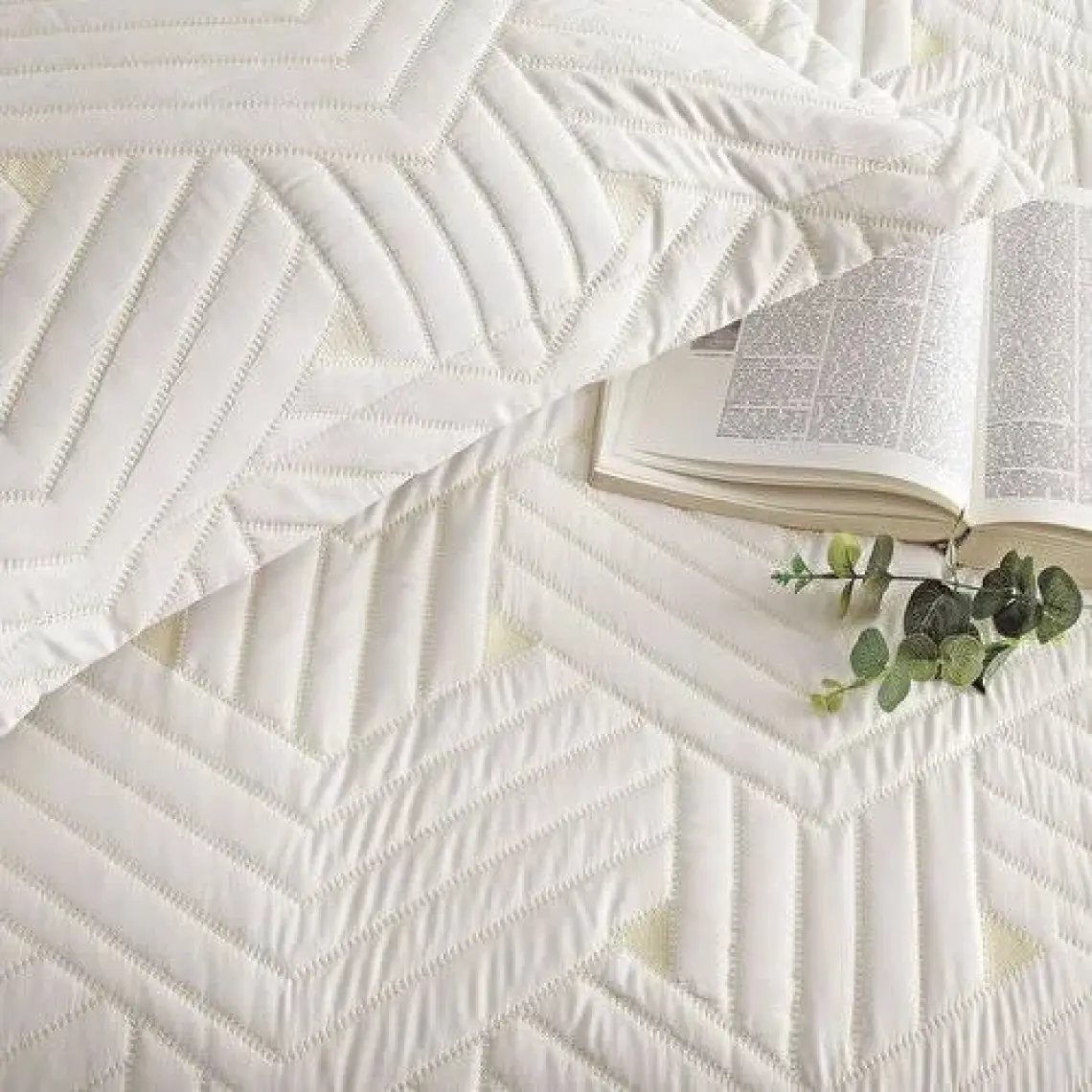 Linens Vita Çift Kişilik Yatak Örtüsü Seti Beyaz