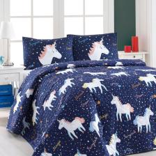 Eponj Home Kapitone Yatak Örtüsü Seti Çift Kişilik Magicunicorn Laci