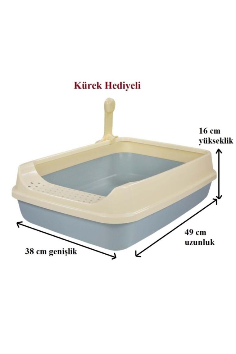Lüks Açık Kedi Tuvaleti - Bej