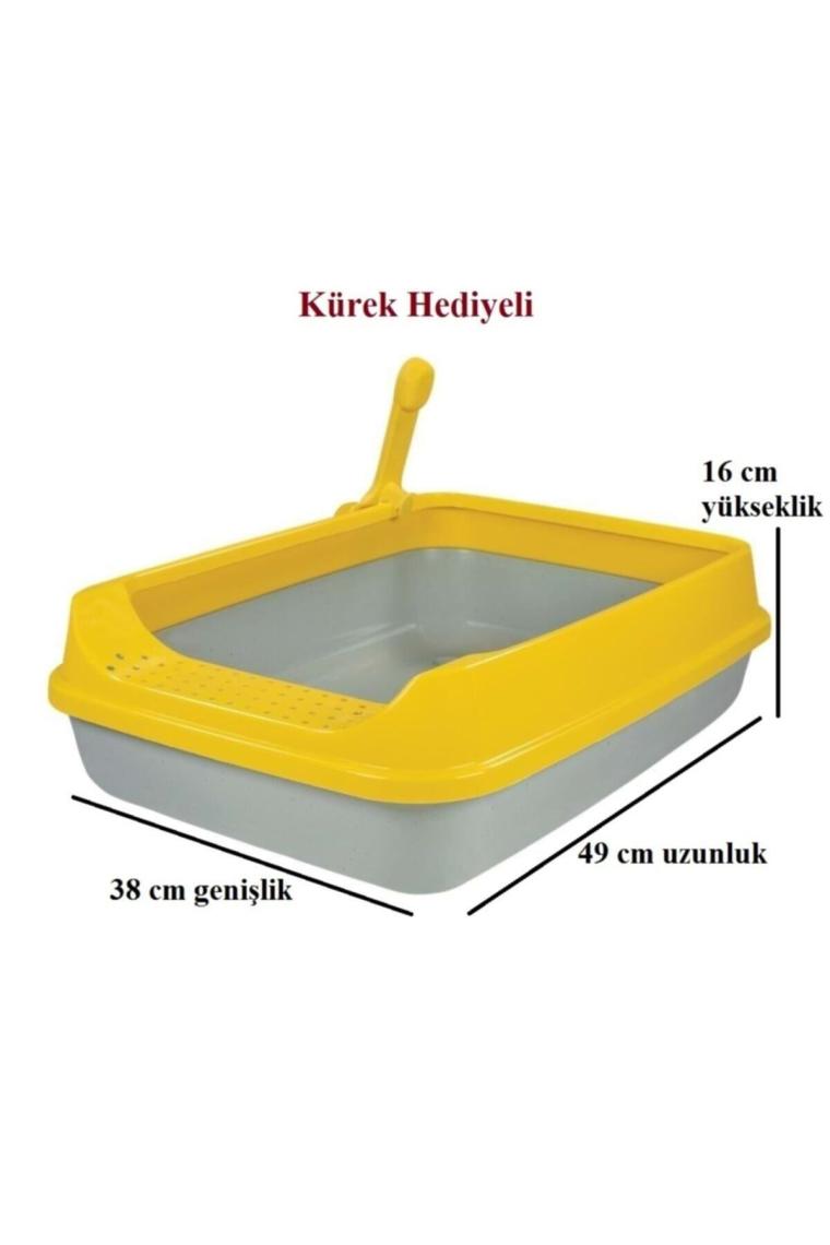 Lüks Açık Kedi Tuvaleti - Bej