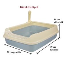 Lüks Açık Kedi Tuvaleti - Bej