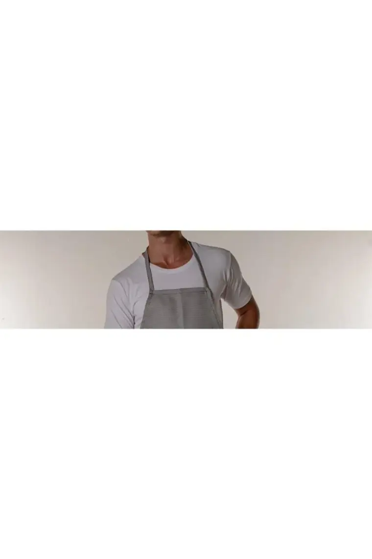 Siyah Piyedepul Aşçı ve Mutfak Askılı Önlük