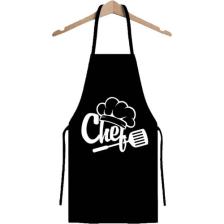 Magic Lady Siyah Su Geçirmez Şef Chef Aşçı Mutfak Önlüğü Bulaşık Önlüğü