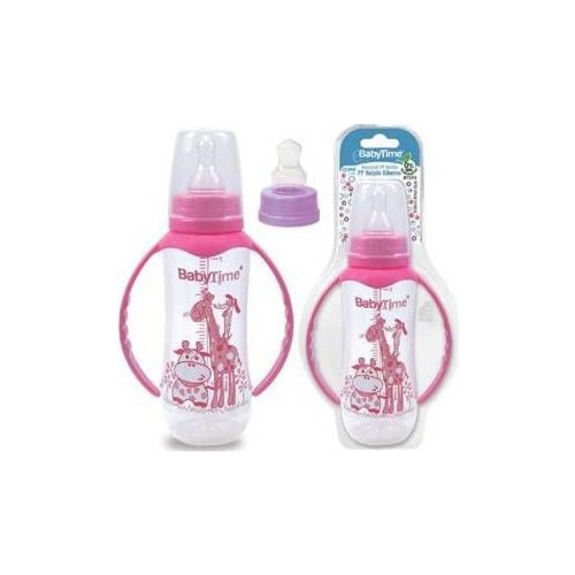 Baby Time Silikon Damak Uçlu Kulplu Pp Biberon - 250 Ml