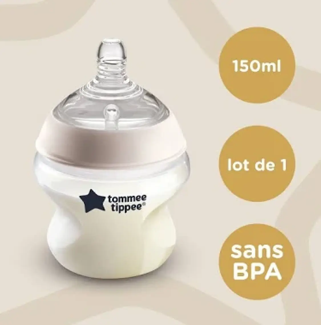 Tommee Tippee Naturel PP Biberon Beyaz 150 ml