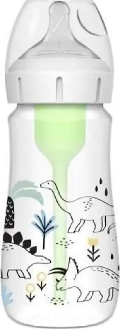 Dr Brown's 270 ml Pp Geniş Ağız Anti-Kolik Options+, Dinozor Desenli, Tekli Pak