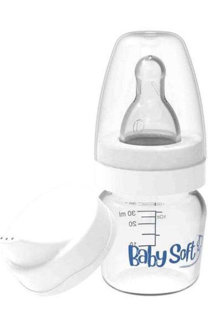 BabySoft 30 ml Plastik Biberon & Suluk Mavi