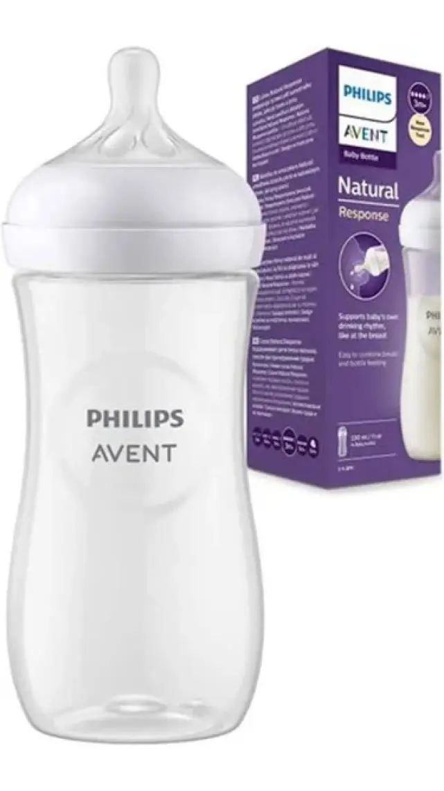 Philips Avent Natural Response PP Biberon 1 Ay+ 260 ml, Tepkili Biberon Emziği SCY903/01