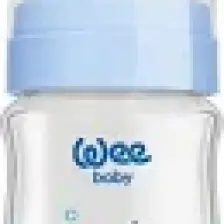 Wee Baby Klasik Plus 120 ML Geniş Ağızlı Isıya Dayanıklı Cam Biberon  - Mavi
