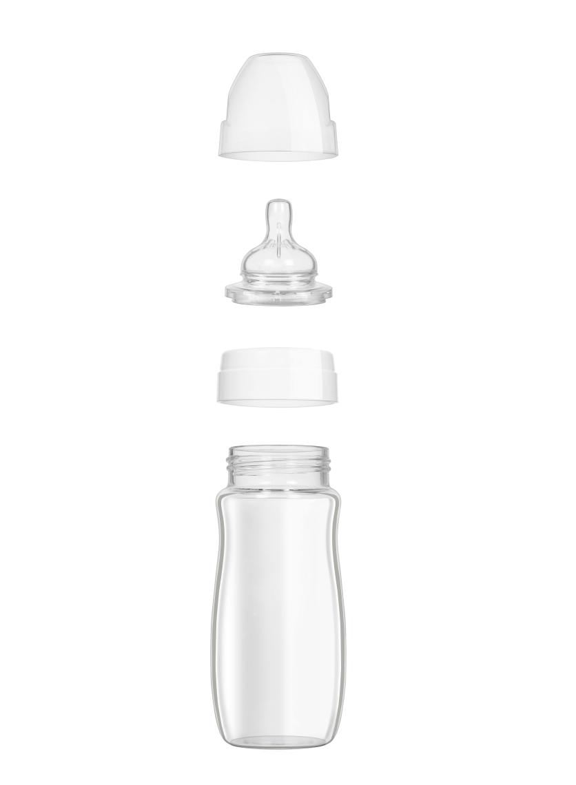 Wee Baby Klasik Plus 120 ML Geniş Ağızlı Isıya Dayanıklı Cam Biberon  - Mavi