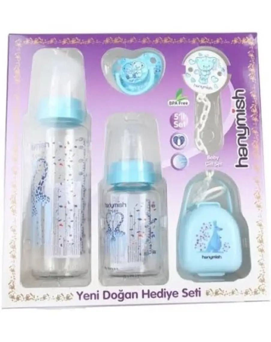 Yeni Doğan 5 Li Hediye Seti Mavi