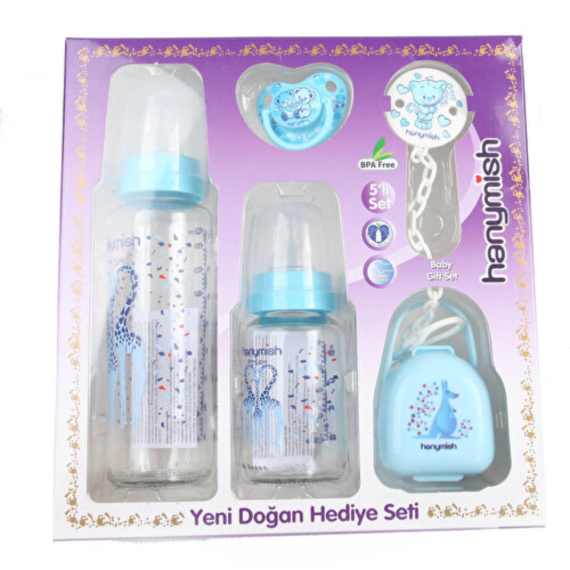 Hanymish 5'li Cam Biberon Emzik Seti