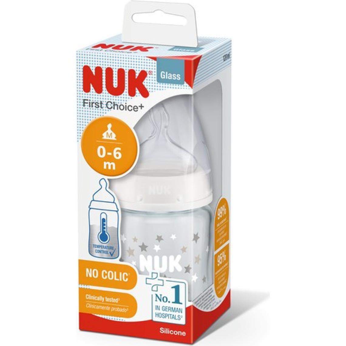 Nuk First Choıce Plus Isı Göstergeli Cam Biberon 120 ml Beyaz