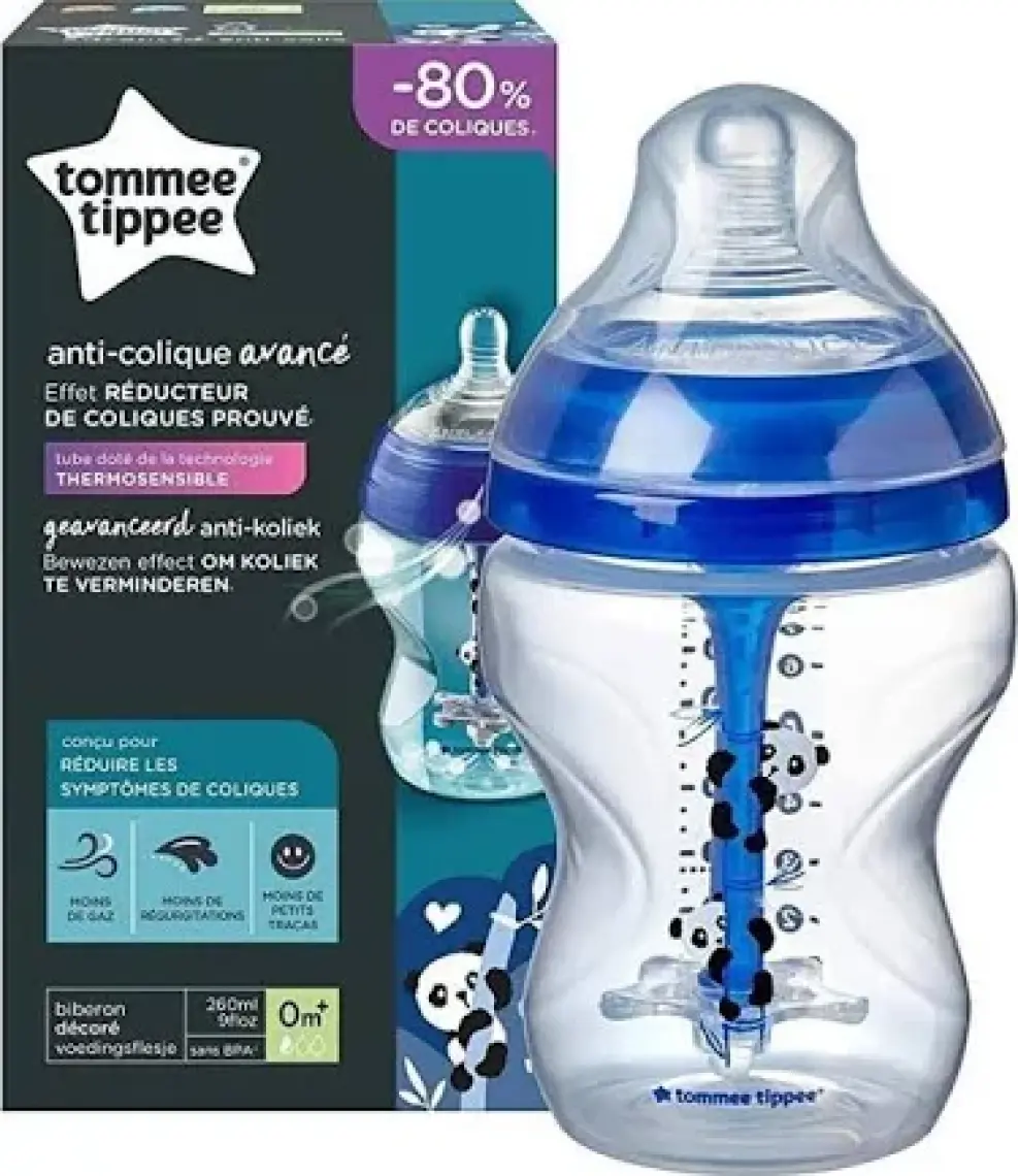 Tommee Tippee 260 ml Gelişmiş Antikolik Biberon - Mavi