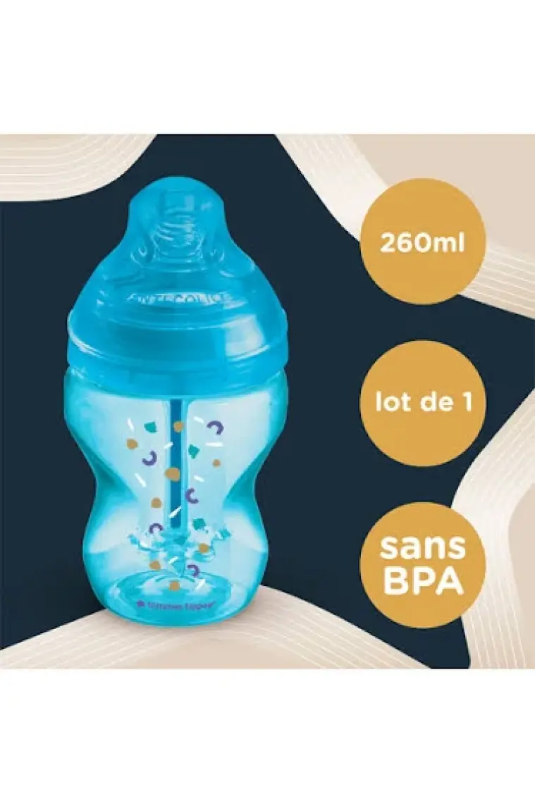 Tommee Tippee 260 ml Gelişmiş Antikolik Biberon - Mavi