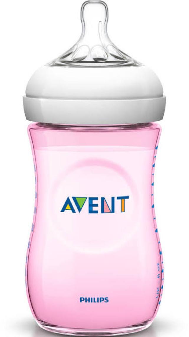 Philips Avent Natural PP Biberon 260 ml 1 ay+ Pembe SCF034/17