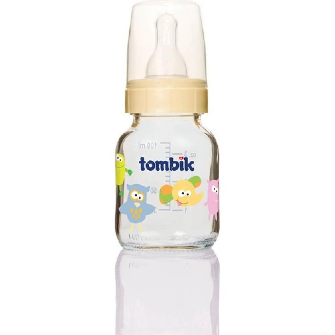 Tombik Şaşkın Hayvancıklar Serisi Cam Biberon 100 ml / Ekru