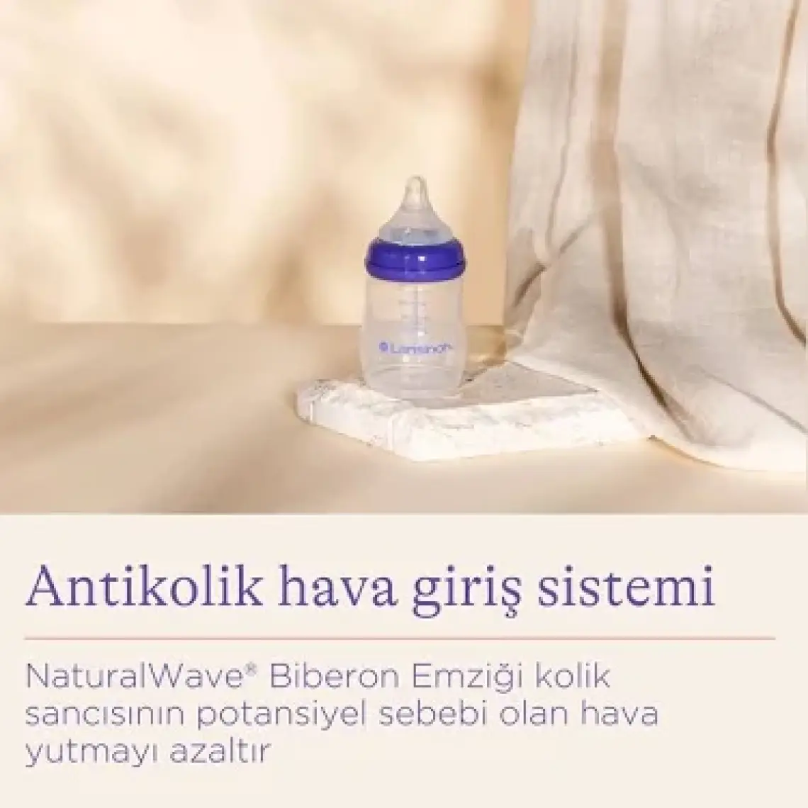 75580 Natural Wave Silikon Uçlu Biberon 160 ml