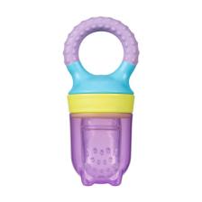 Wee Baby Mor Meyve Süzgeci - Ergonomik Tutma ve Diş Kaşıma Özellikleri ile Sağlıklı Silikon, 6 Aydan İtibaren Bebekler İçin