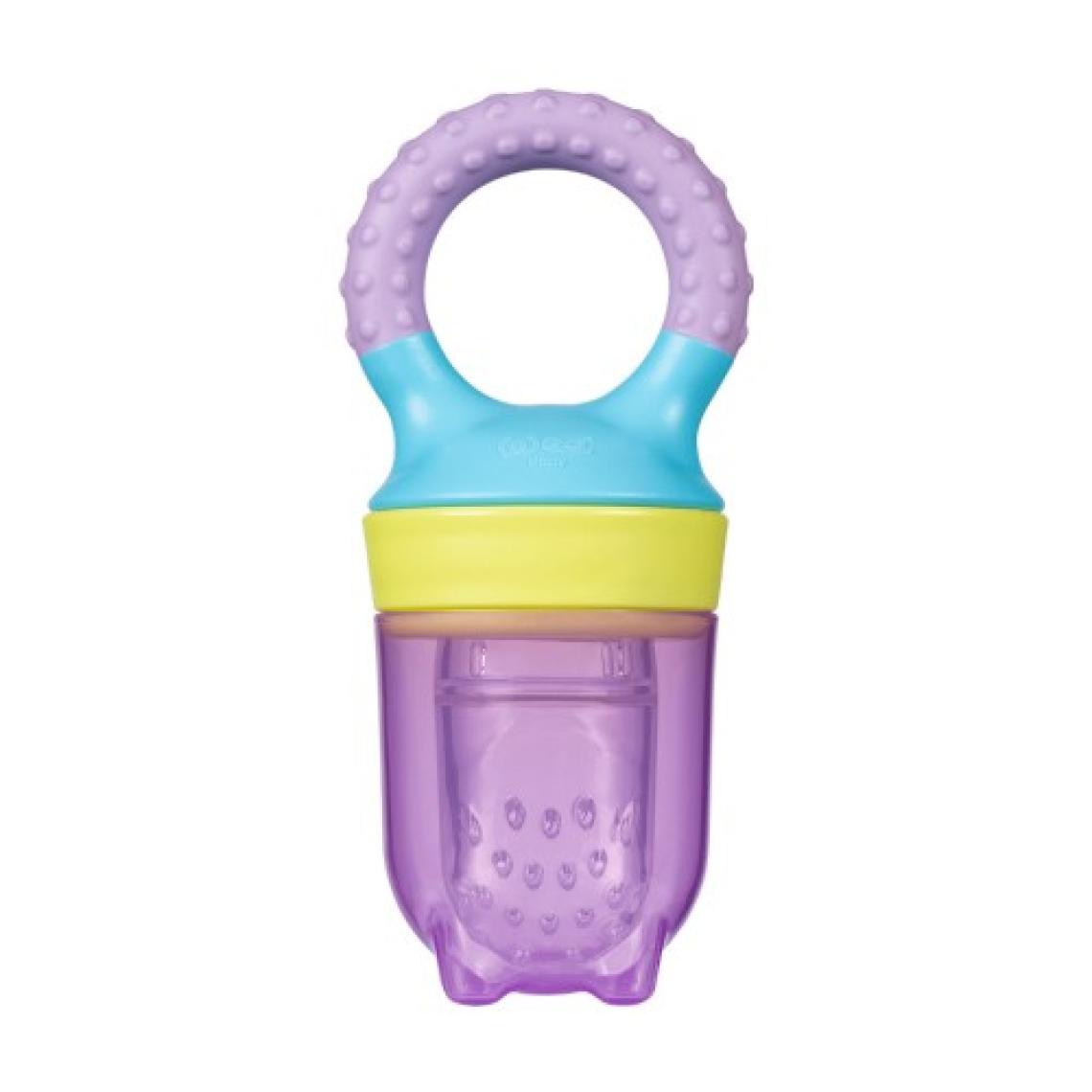 Wee Baby Mor Meyve Süzgeci - Ergonomik Tutma ve Diş Kaşıma Özellikleri ile Sağlıklı Silikon, 6 Aydan İtibaren Bebekler İçin