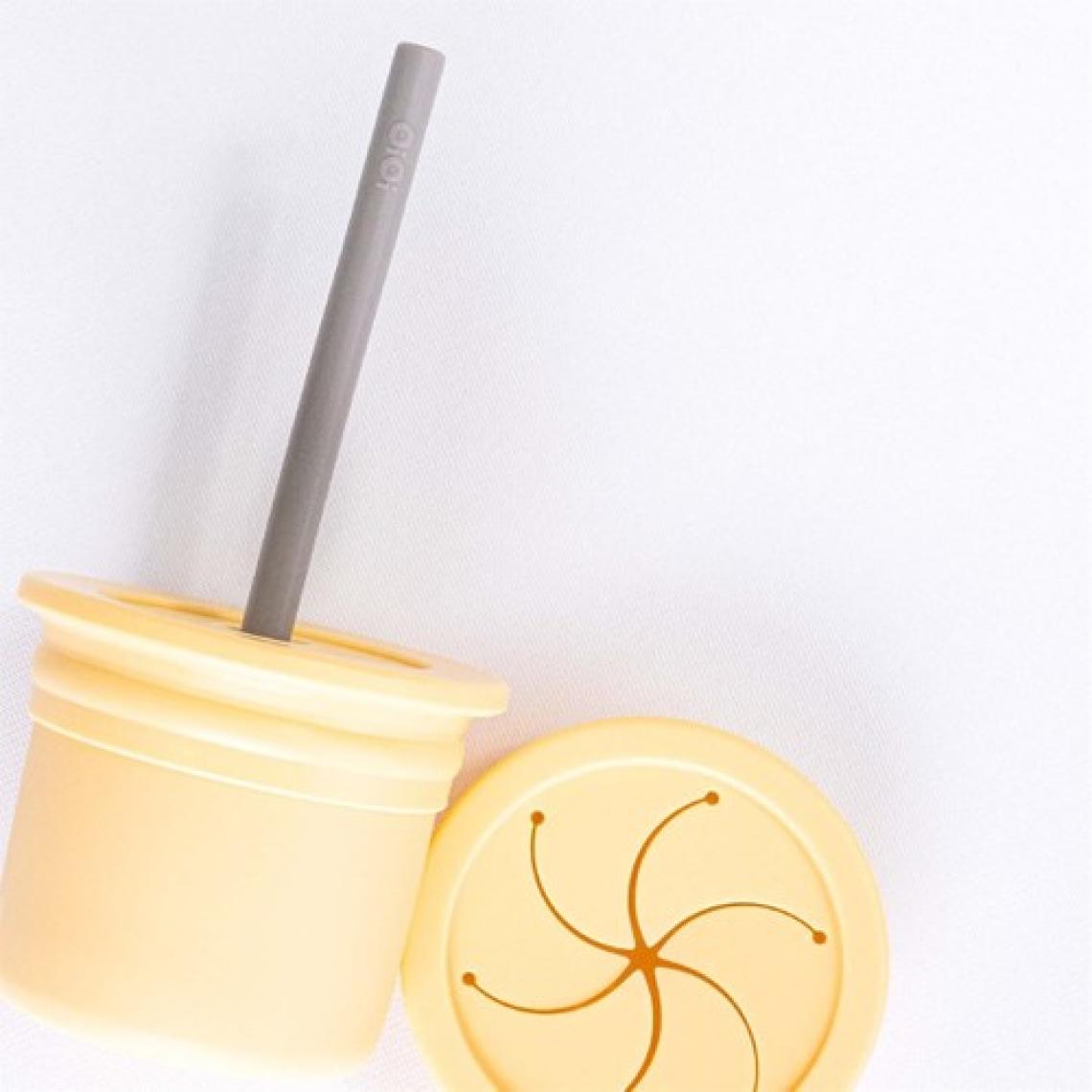 OİOİ Ham+Hüp Pipetli Bardak Seti 6 Ay+ Sarı-Gri