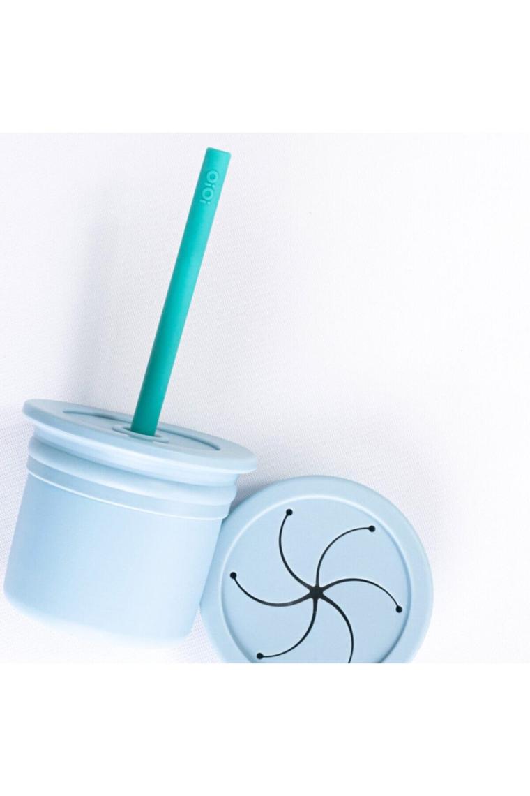OİOİ Ham+Hüp Pipetli Bardak Seti 6 Ay+ Mavi-Yeşil