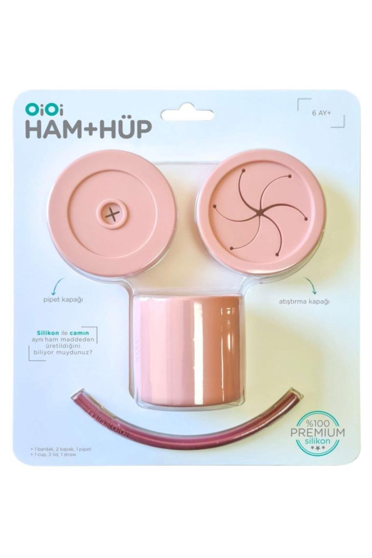 OİOİ Ham+Hüp Pipetli Bardak Seti 6 Ay+ Mavi-Yeşil