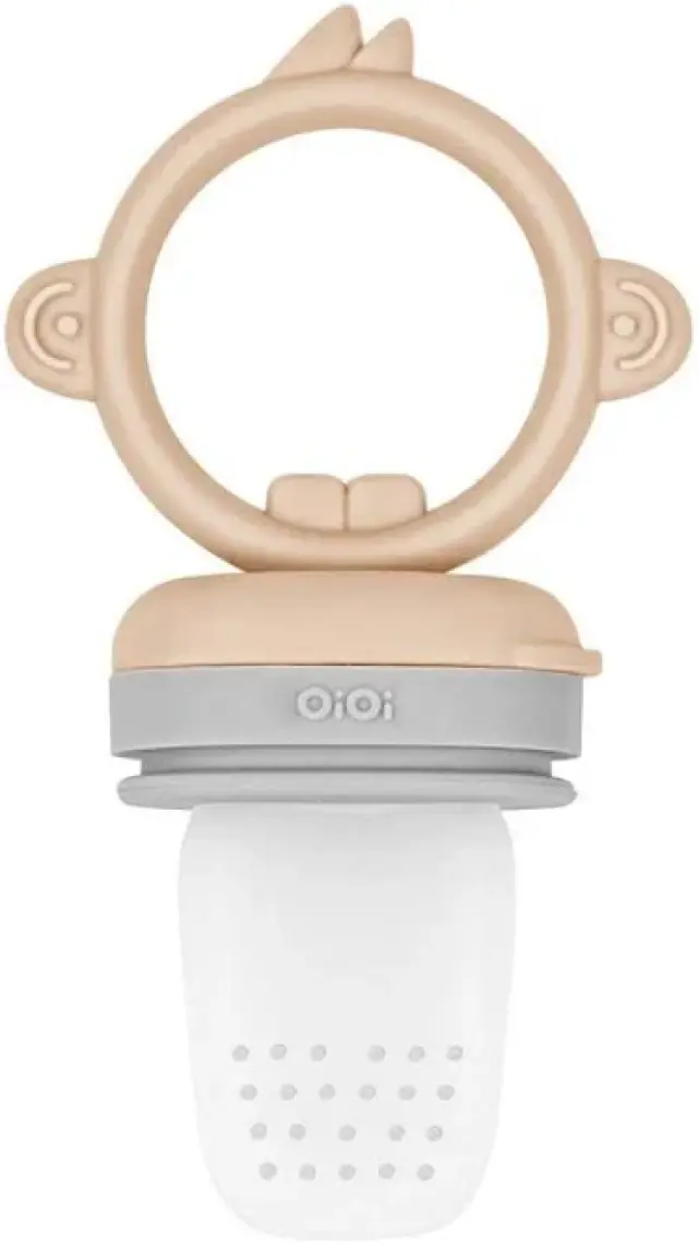 Oioi Silikon Püre Sebze ve Meyve Emziği Bubble Beige 6+ Ay