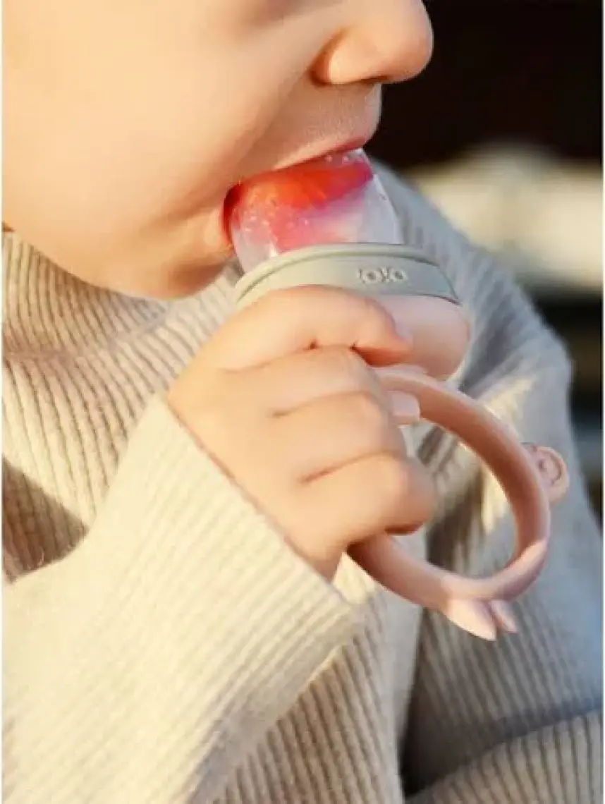 Oioi Silikon Püre Sebze ve Meyve Emziği Bubble Beige 6+ Ay