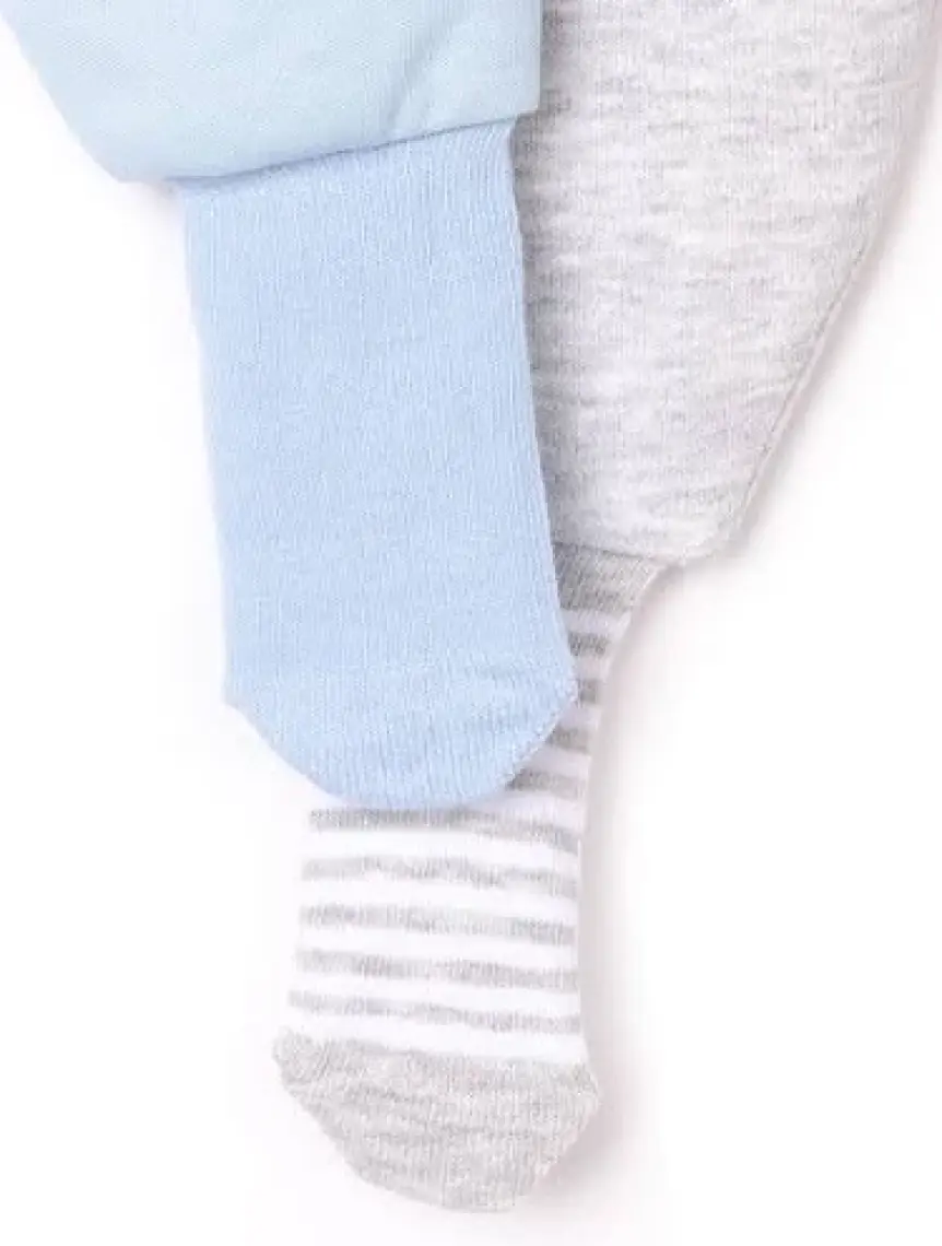 HelloBaby 2li Çoraplı Pantolon Melanj Erkek Bebek