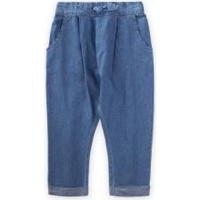 Cigit Pileli Boyfriend Kot Pantolon Mavi