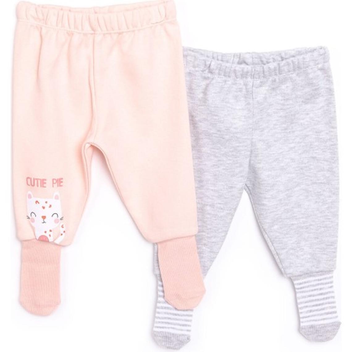 HelloBaby 2li Çoraplı Pantolon Melanj Kız Bebek