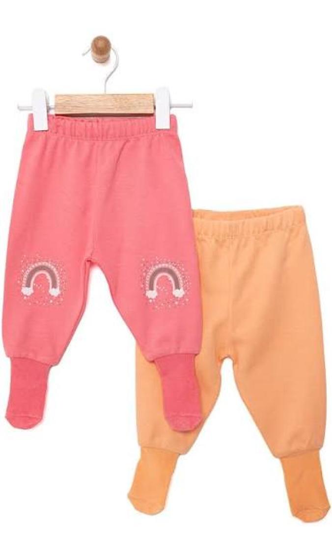 HelloBaby HelloBaby 2li Çoraplı Pantolon Kız Bebek