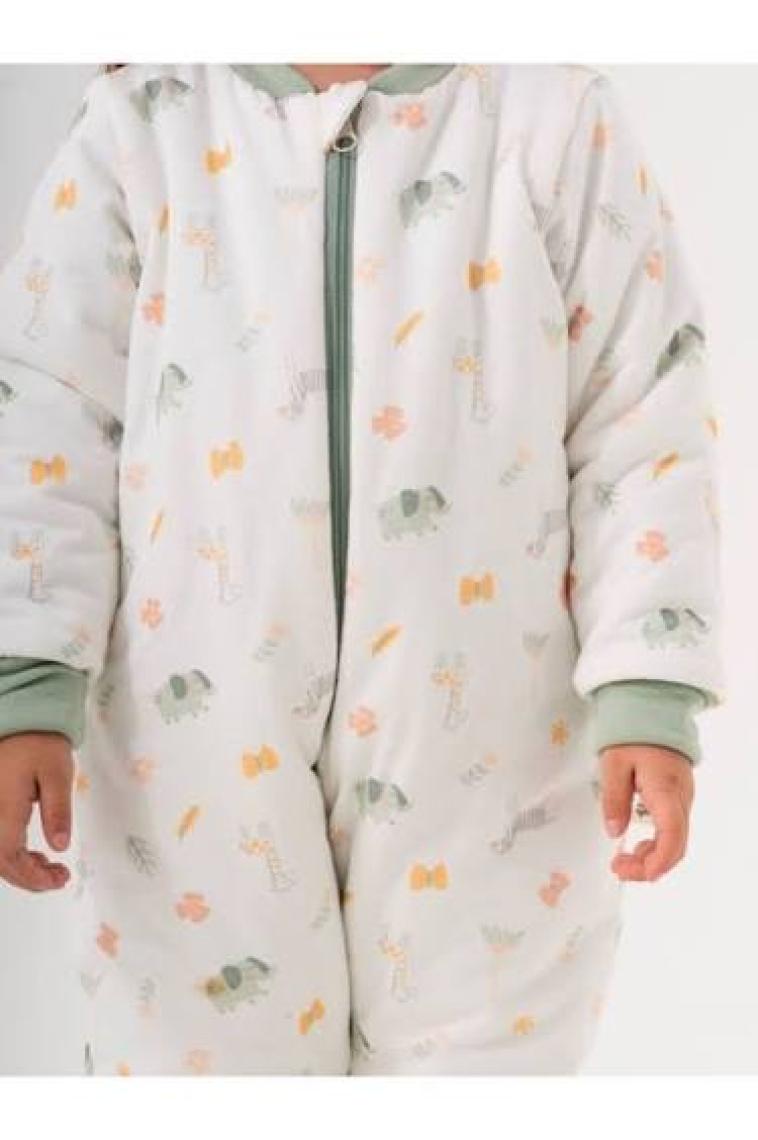 Moi Noi Fermuarlı Uzun Kollu Kışlık Bebek Çocuk Uyku Tulumu Safari 2,5 Tog