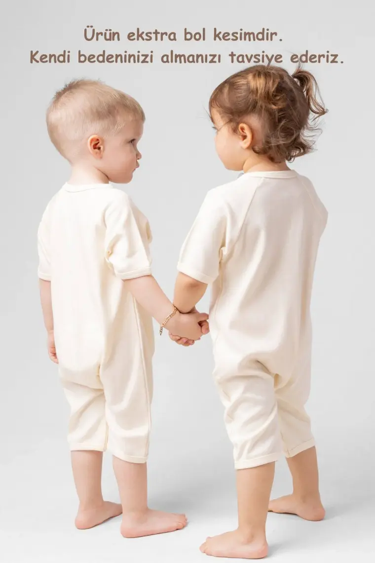 Sare Baby Yazlık Uyku Tulumu Dizaltı Boy %100 Doğal Pamuk Oeko-Tex Sertifikalı Kumaş 0.2 Tog Bebek Uyku Tulumu