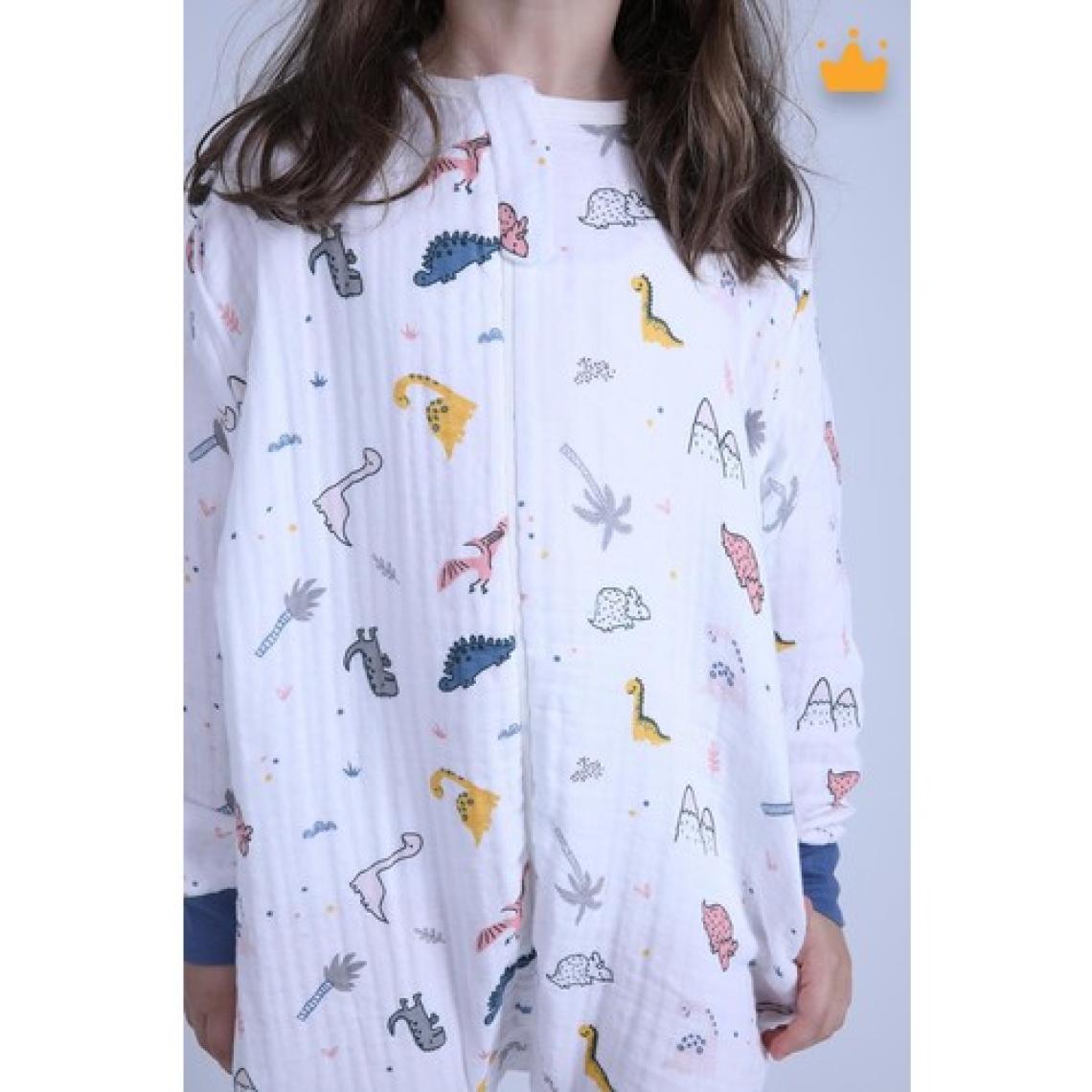 Begisa 2-8 Yaş 1 Tog 4 Katlı Müslin Çocuk Uyku Tulumu Unisex Uzun Kollu Uyku Tulumu