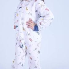 Begisa 2-8 Yaş 1 Tog 4 Katlı Müslin Çocuk Uyku Tulumu Unisex Uzun Kollu Uyku Tulumu