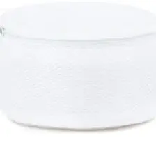 Ocean Home Textile Beyaz Fermuarlı İç Çamaşır Yıkama Filesi Torbası 20x10 cm