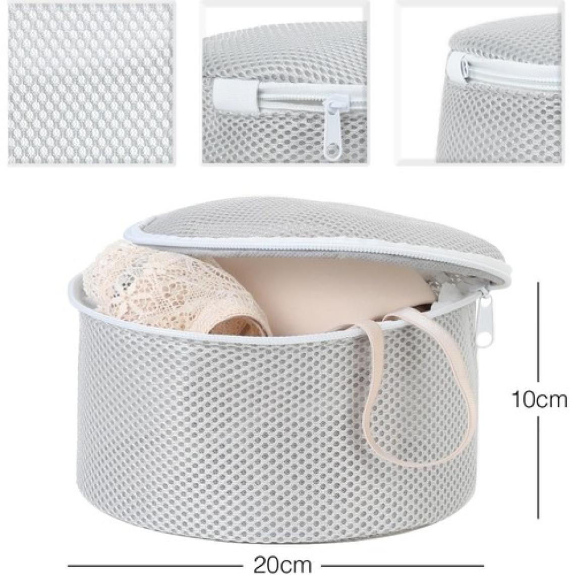 Ocean Home Textile Gri Fermuarlı İç Çamaşır Yıkama Filesi Torbası 20x10 cm
